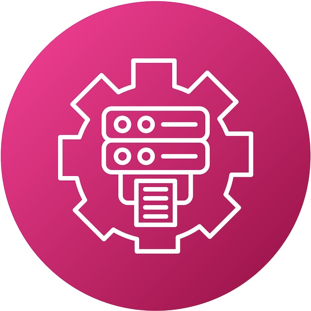 Vector Design Data Processing Icon Style