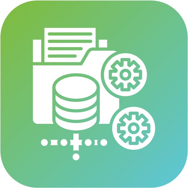 vector design data processor icon style