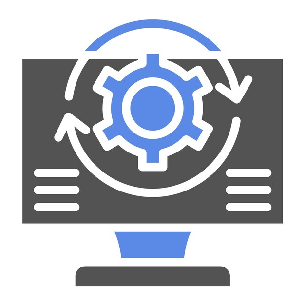 Vector vector design data processor icon style