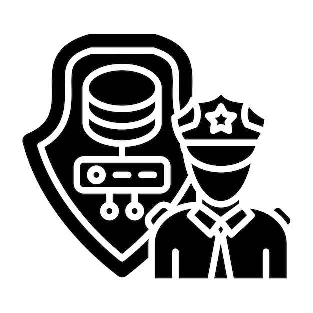 Vector vector design data protection officer icon style