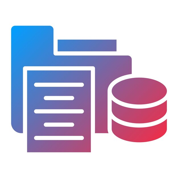 Vector design data storage icon style