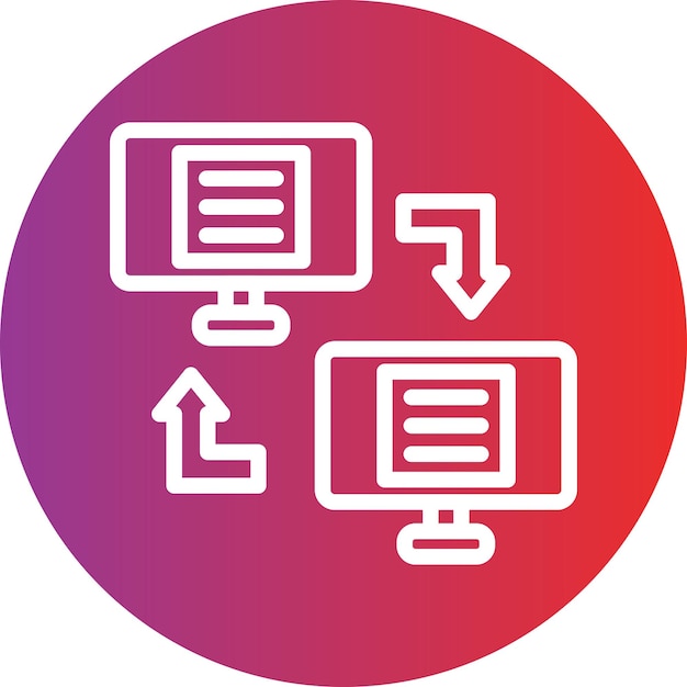터 디자인 데이터 전송 아이콘 스타일