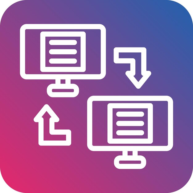 Vector Design Data Transfer Icon Style