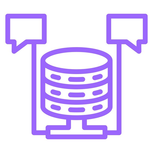 Vector Design Database Chat Icon Style