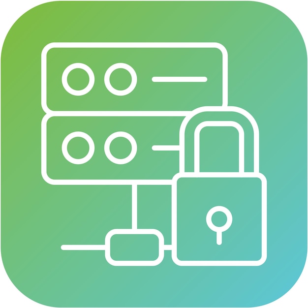 vector design database lock icon style