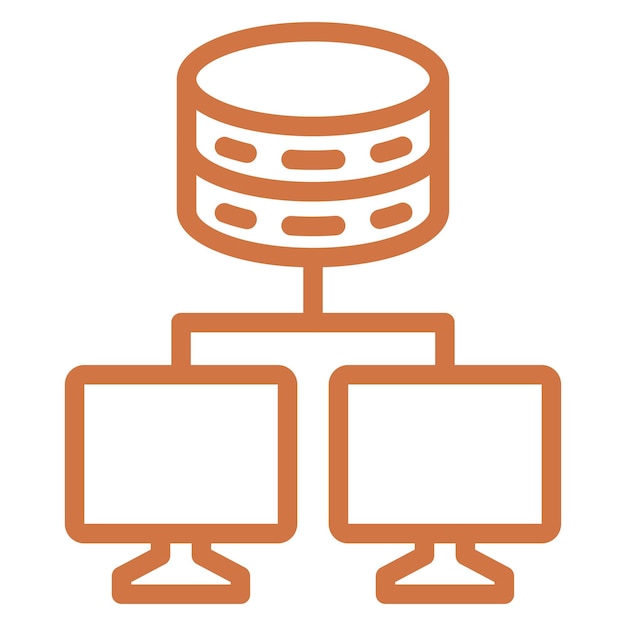vector design database network icon style