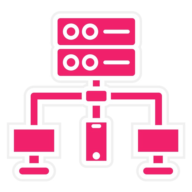 Vector vector design database network icon style