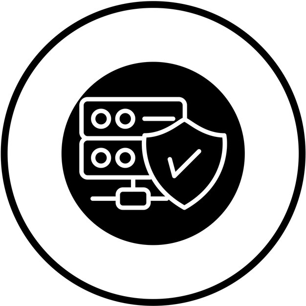 터 디자인 데이터베이스 보안 아이콘 스타일