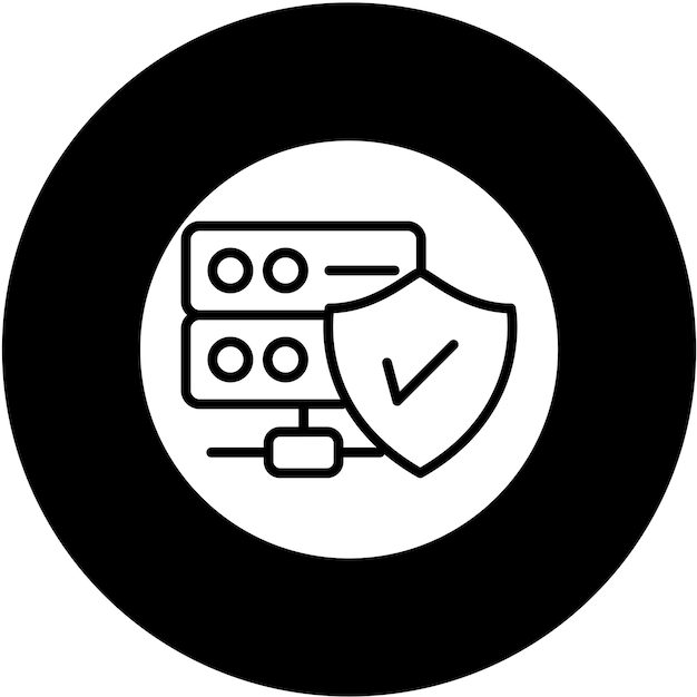 터 디자인 데이터베이스 보안 아이콘 스타일