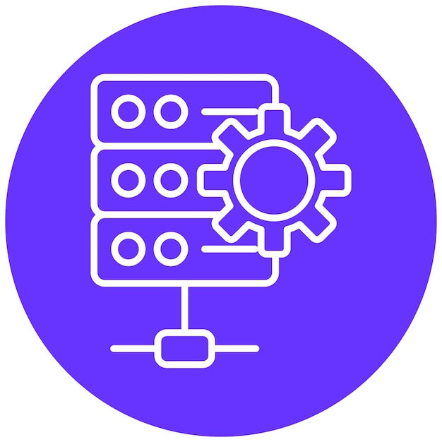 Vector Design Database Settings Icon Style