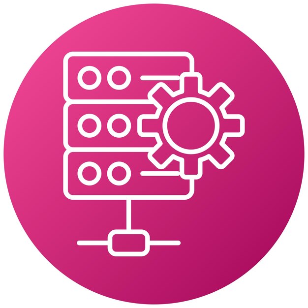 Vector Design Database Settings Icon Style