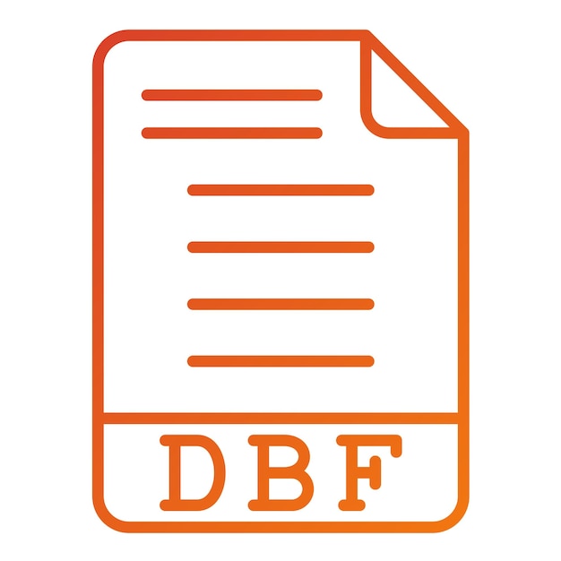 Vector vector design dbf icon style