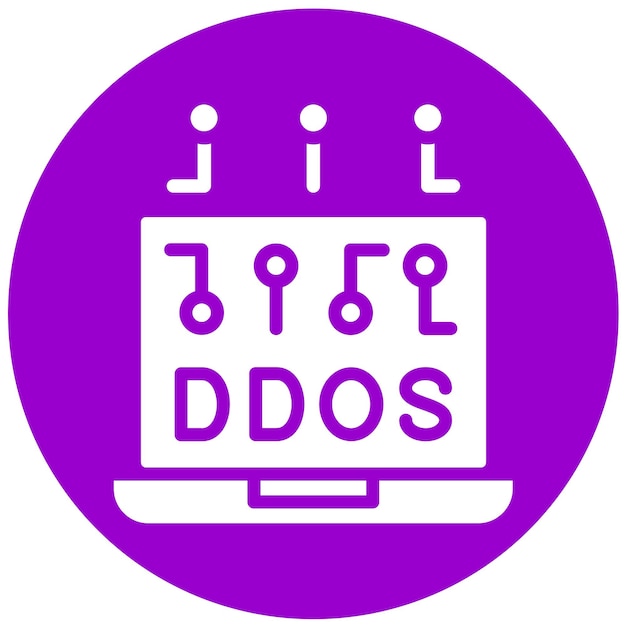 Vector vector design ddos icon style