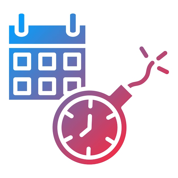 Vector Design Deadline Icon Style