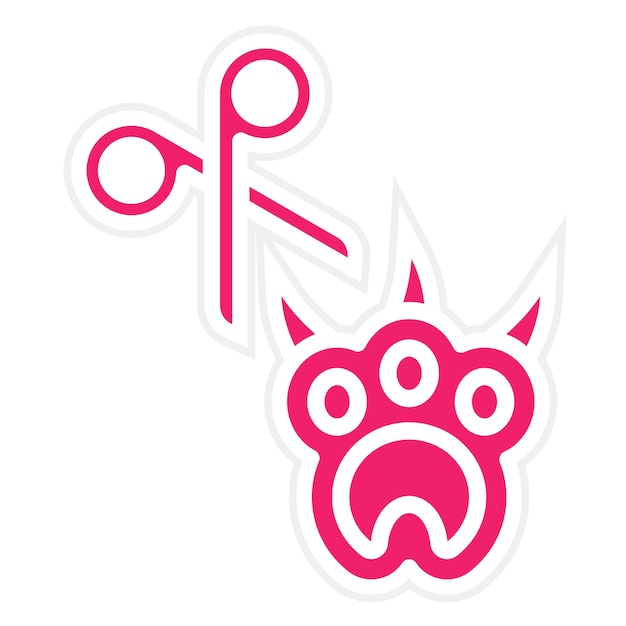 터 디자인 Declawing 아이콘 스타일