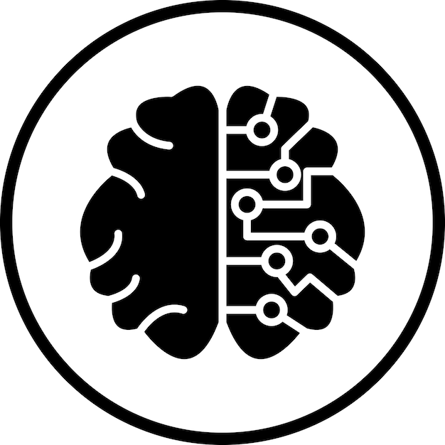 Vector Design Deep Learning Icon Stijl