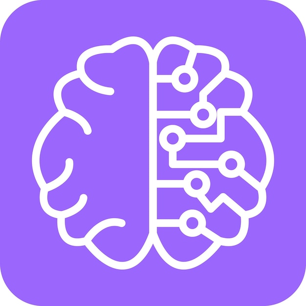 Vector Design Deep Learning Icon Stijl