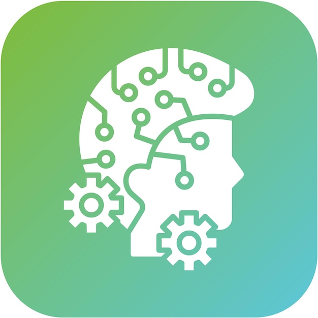 Vector Design Deep Learning Icon Stijl