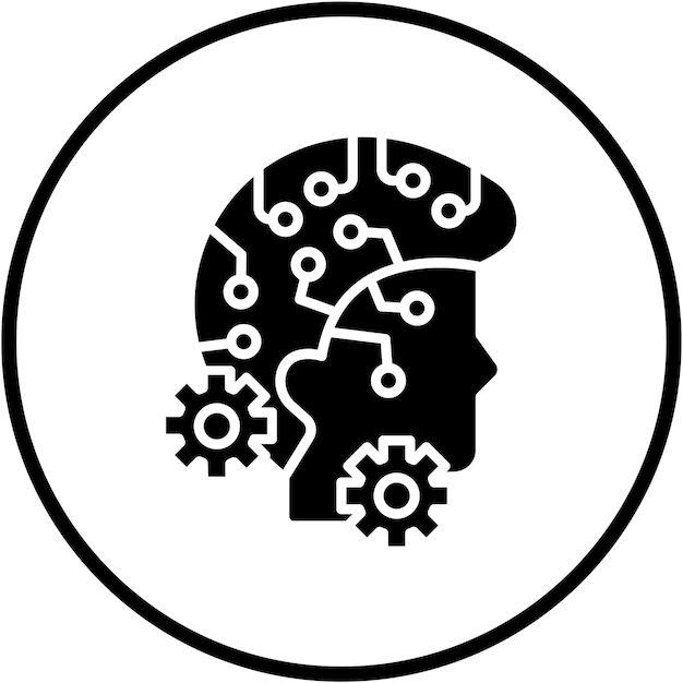 Vector Design Deep Learning Icon Stijl