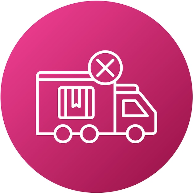 Vector vector design delivery cancelled icon style