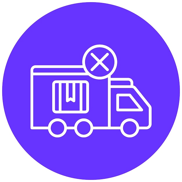 Vector Design Delivery Cancelled Icon Style