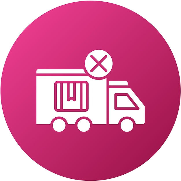 Vector Design Delivery Cancelled Icon Style