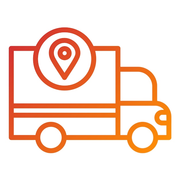 Vector Design Delivery Tracker Icon Stijl