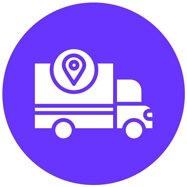 Vector Design Delivery Tracker Icon Stijl