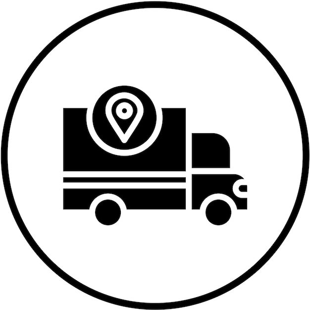 Vector Design Delivery Tracker Icon Stijl