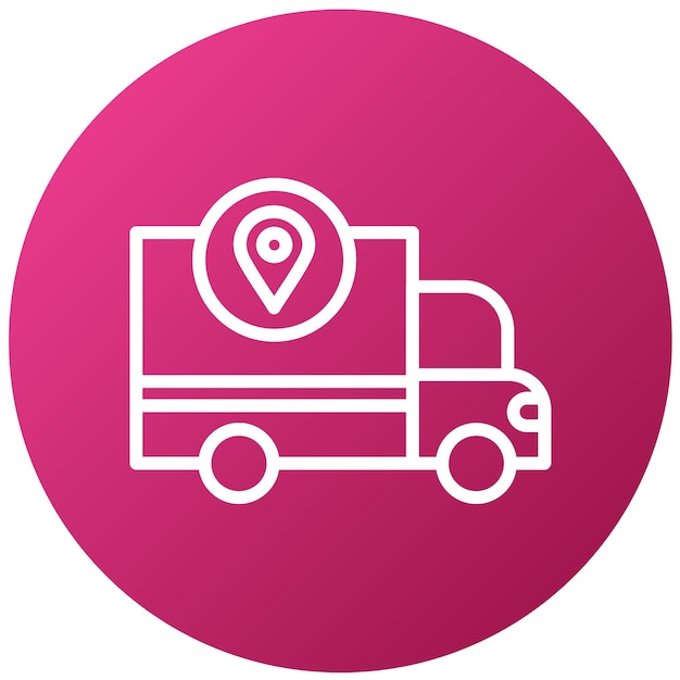 Vector Design Delivery Tracker Icon Stijl