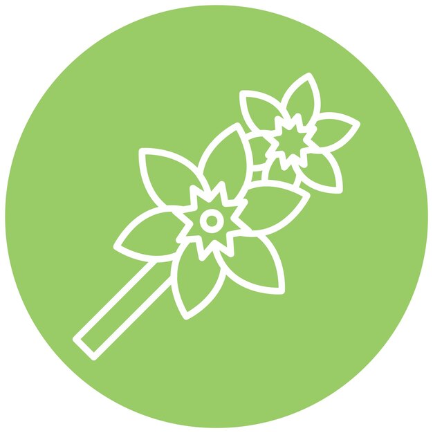 Vector Design Delphinium Icon Style