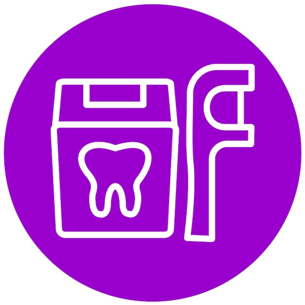 Vector vector design dental floss icon style