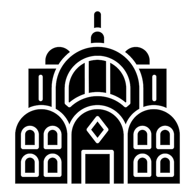 Vector Design Desert Palace Icon Style