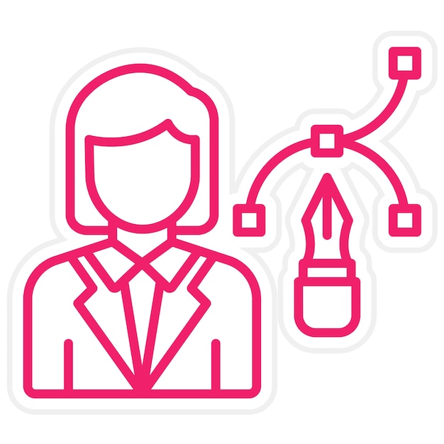 Vector Design Designer Vrouwelijke Icon Style