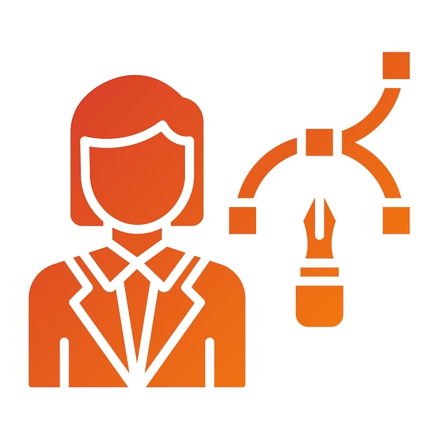Vector Design Designer Vrouwelijke Icon Style