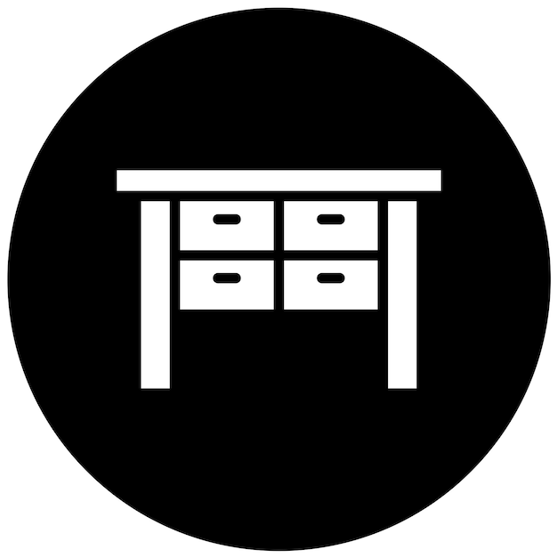 Vector Design Desk Icon Stijl