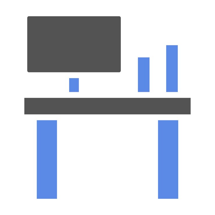 Vector vector design desk icon style