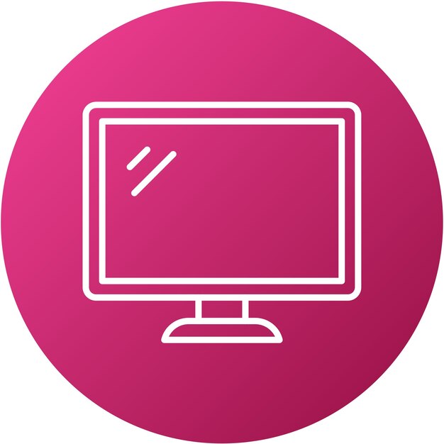 Vector Design Desktop Computer Icon Style