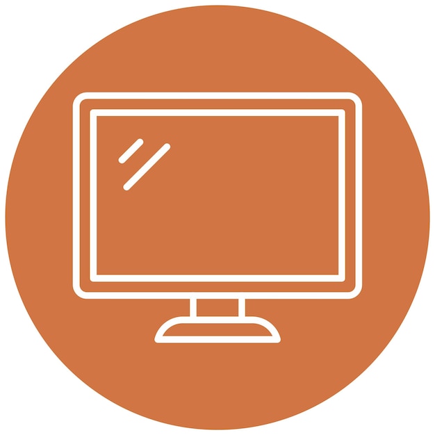 Vector Design Desktop Computer Icon Style