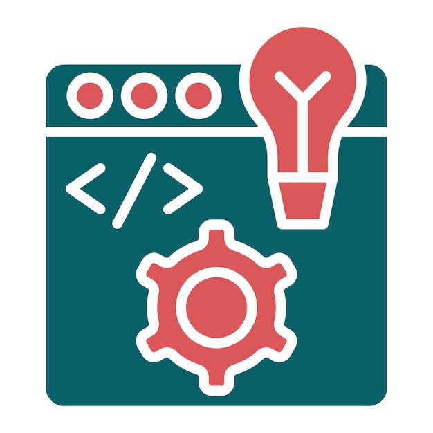 Vector Design Dev Environment Icon Stijl