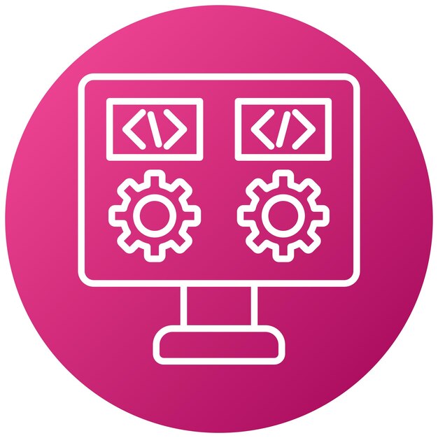 Vector Design Dev Environment Icon Stijl