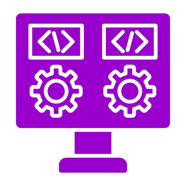 터 디자인 개발 환경 아이콘 스타일