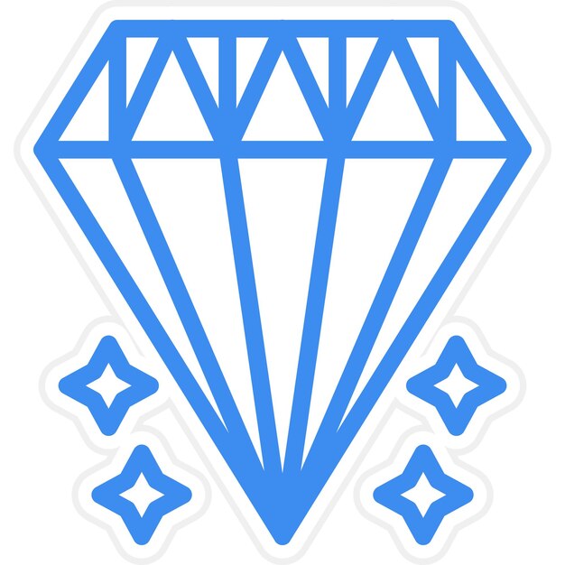 Вектор Векторный дизайн стиля алмазной иконы
