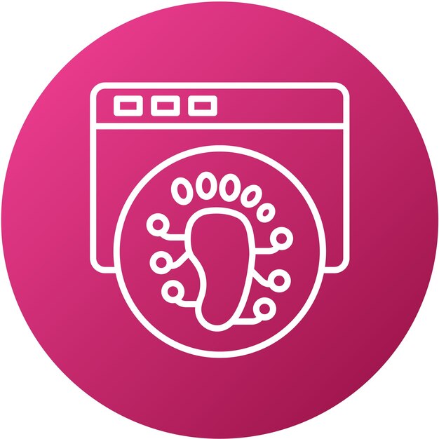 Vector vector design digital footprint icon style