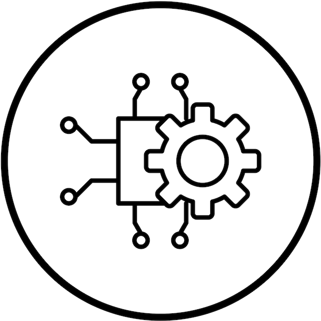 터 디자인 디지털 기술 아이콘 스타일