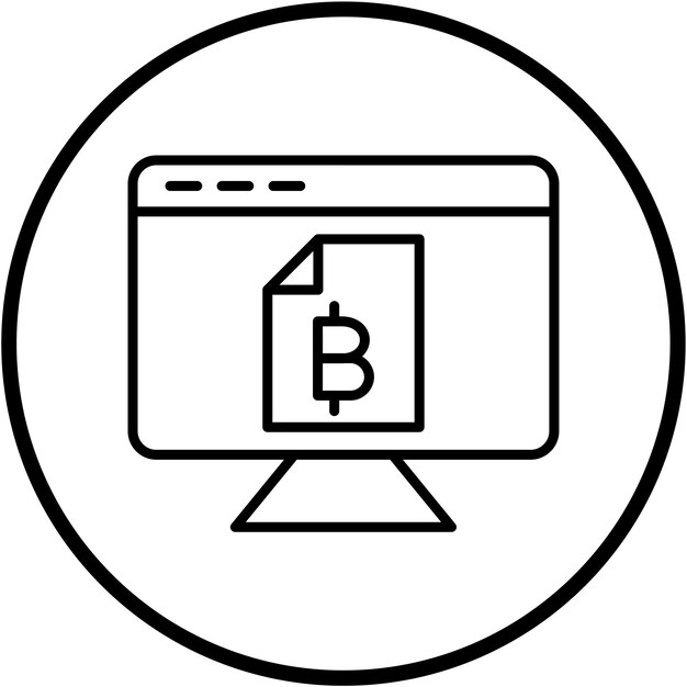 Vector Design Digitale Ledger Icon Stijl