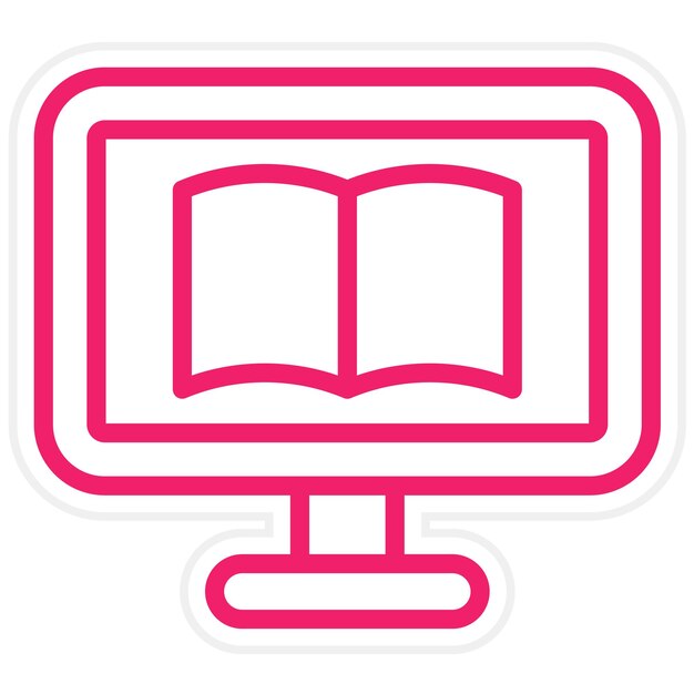 Vector Design Digitale Leer Icon Stijl