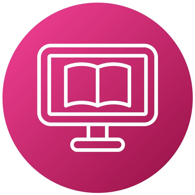 Vector Design Digitale Leer Icon Stijl