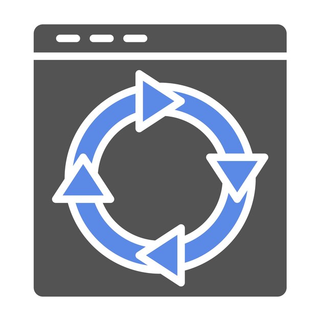 Vector Design Digitale strategie Icon stijl