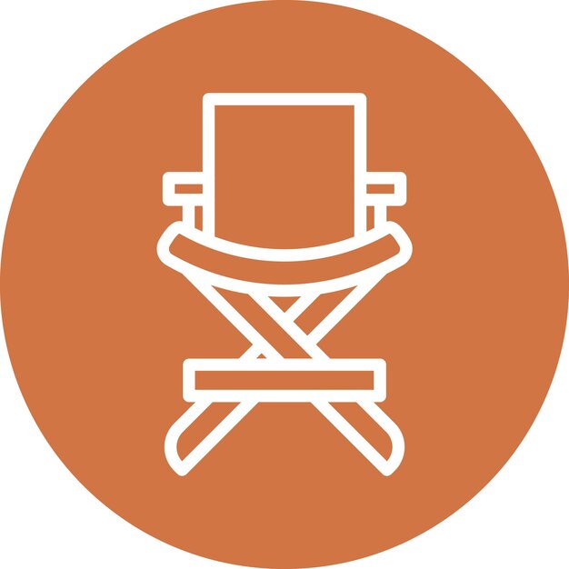 Vector Design Director Chair Icon Style